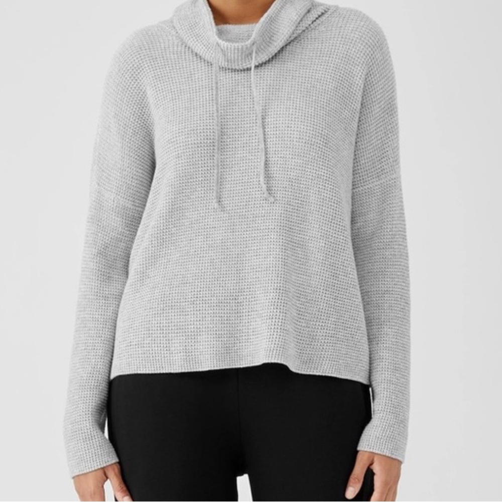 Cynthia Rowley Active Womens Turtle Neck Pullover Sweater Light Gray Size M
